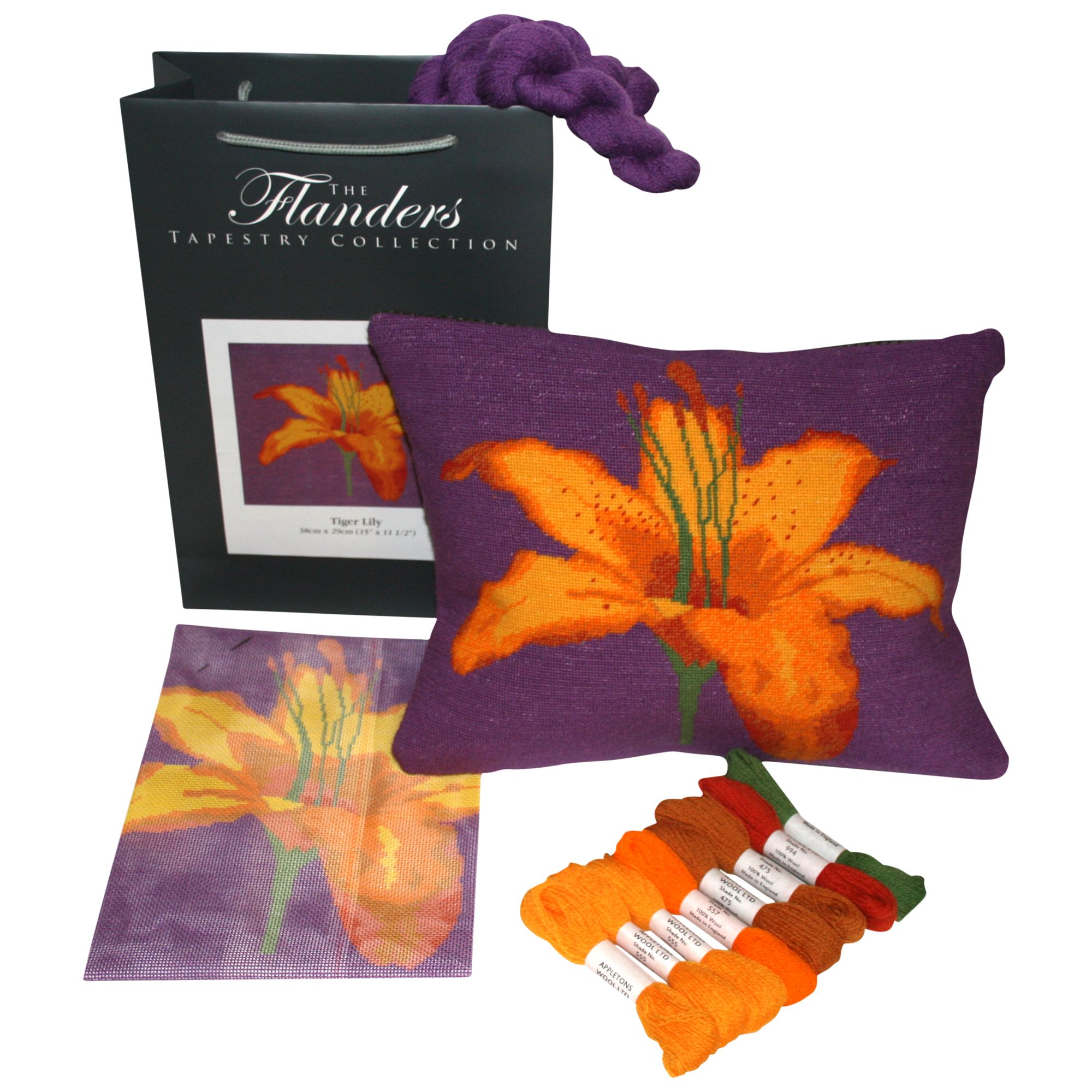 The Flanders Tapestry Collection Tiger Lily Tapestry Kit