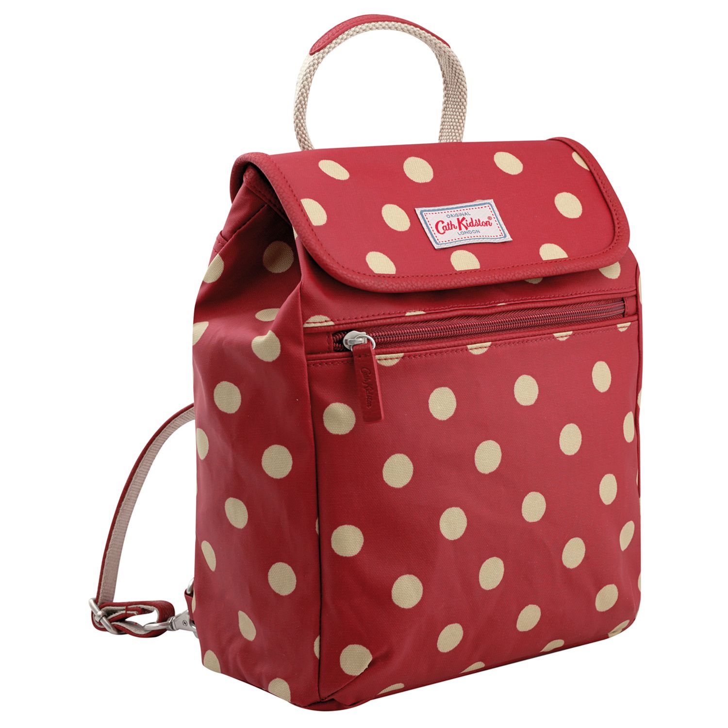 Cath Kidston Button Spot Backpack, Berry at John Lewis & Partners
