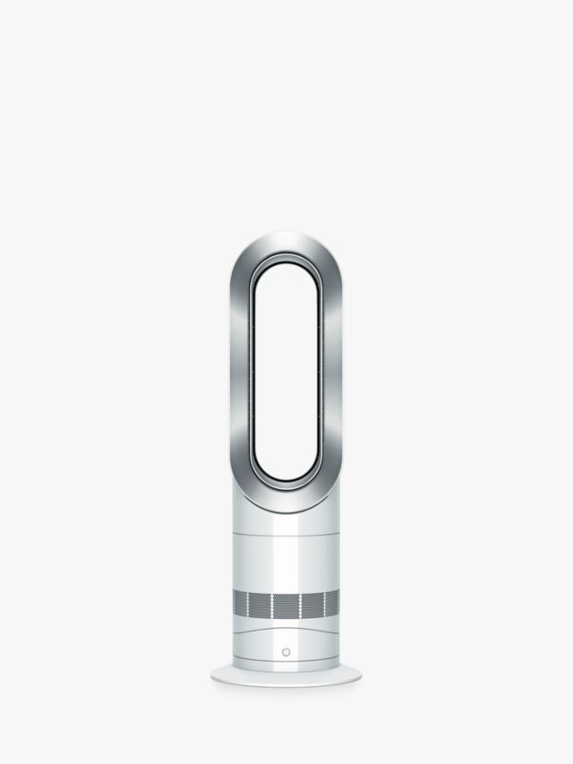 Dyson AM09 Hot + Cool Fan Heater, White / Nickel