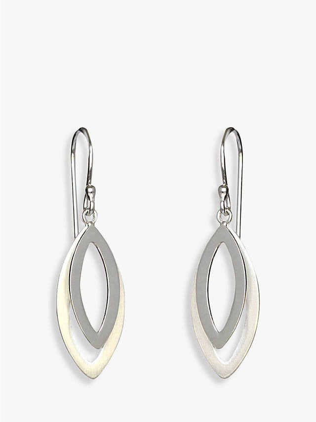 Nina B Double Drop Earrings, Silver