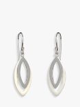 Nina B Double Drop Earrings, Silver