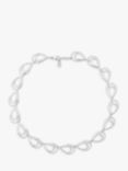 Nina B Sterling Silver Open Links Necklace