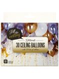 Talking Tables Ceiling Balloons, Pack of 30, Gold, White and Metallic