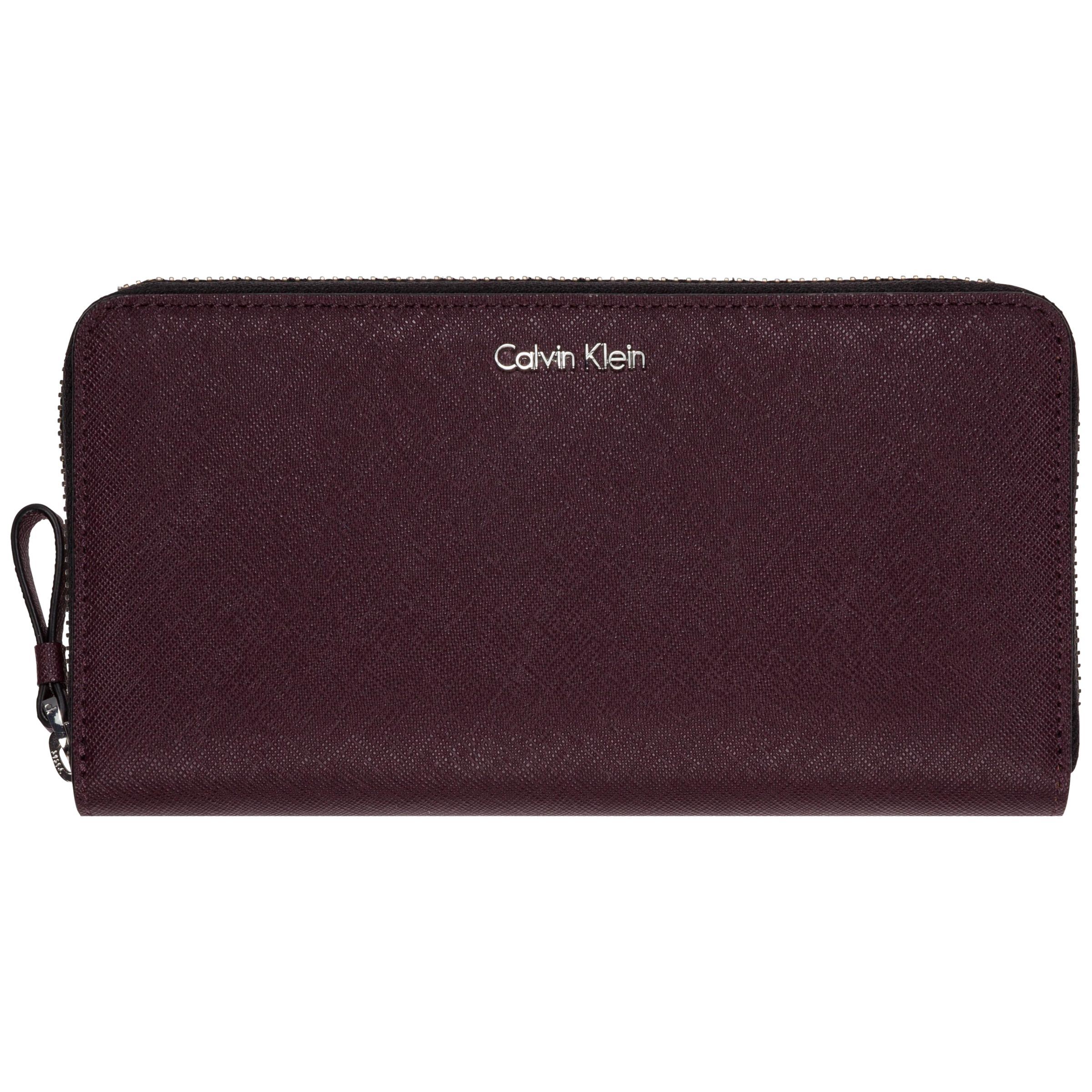 calvin klein large zip around purse