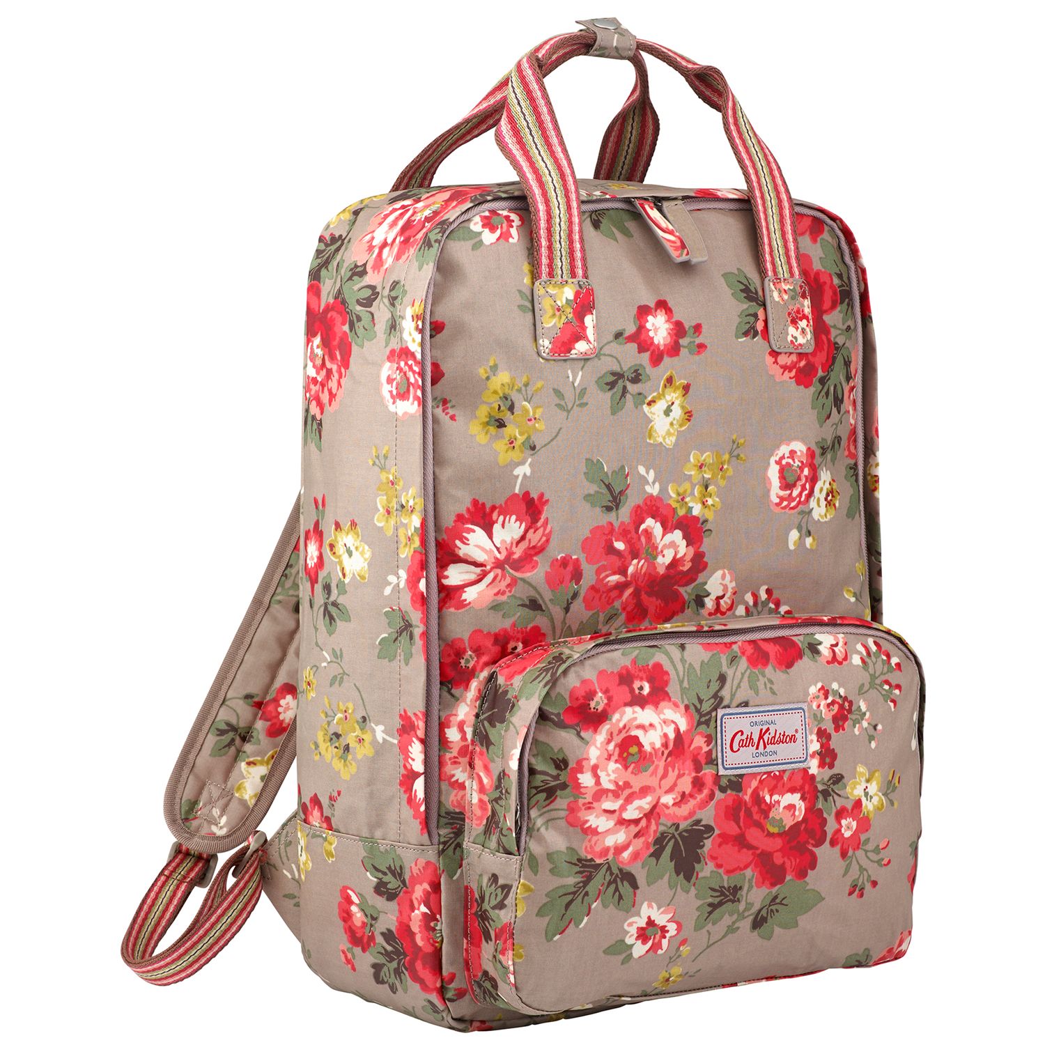 Cath Kidston Winter Rose 13" Laptop Backpack, Oat at John Lewis & Partners