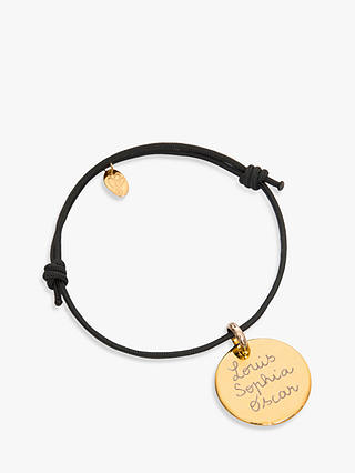 Merci Maman Gold Plated Personalised Disc Bracelet