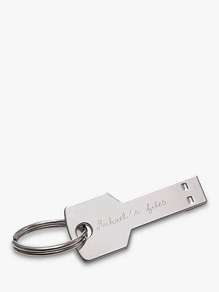 Merci Maman Personalised Stainless Steel 16GB USB Drive, Silver