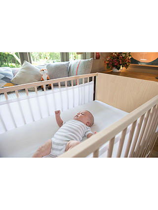 Airwrap Two-Sided Baby Cot Bumper, White