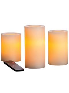 LED Candles with Remote, Pack of 3