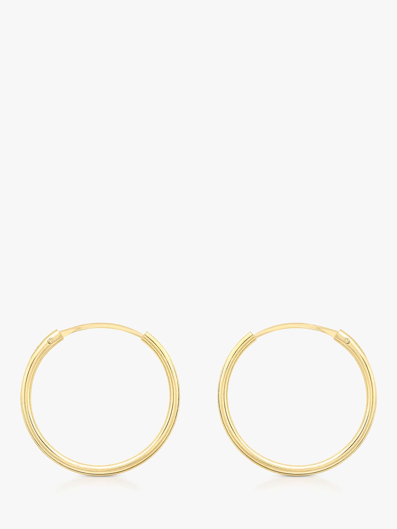 Buy IBB 9ct Gold Hoop Earrings, Gold Online at johnlewis.com