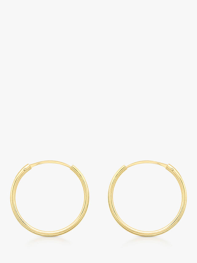 IBB 9ct Gold Hoop Earrings, Gold