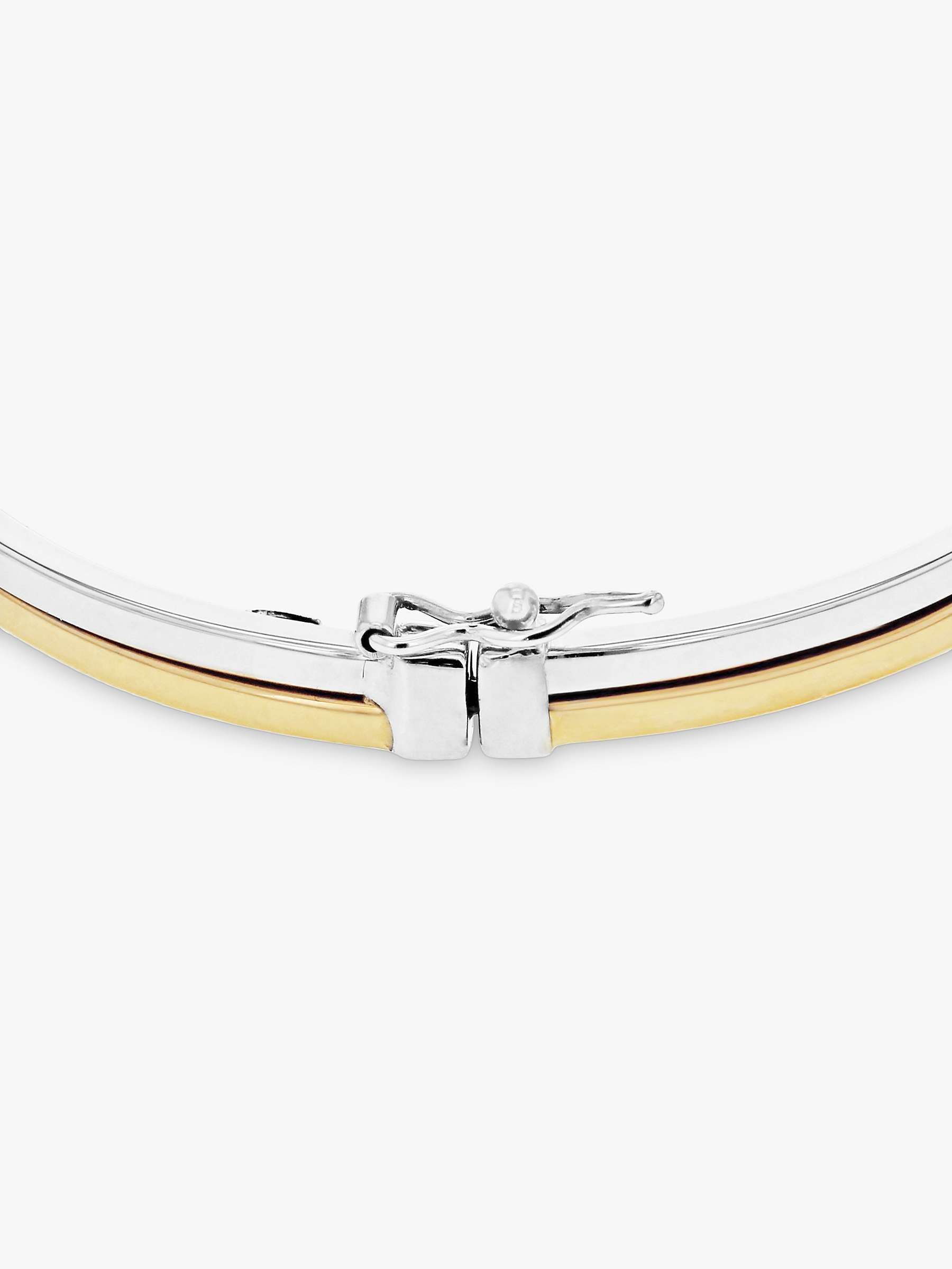 Buy IBB 9ct Two Colour Gold Double Tube Bangle, Yellow Gold/White Gold Online at johnlewis.com