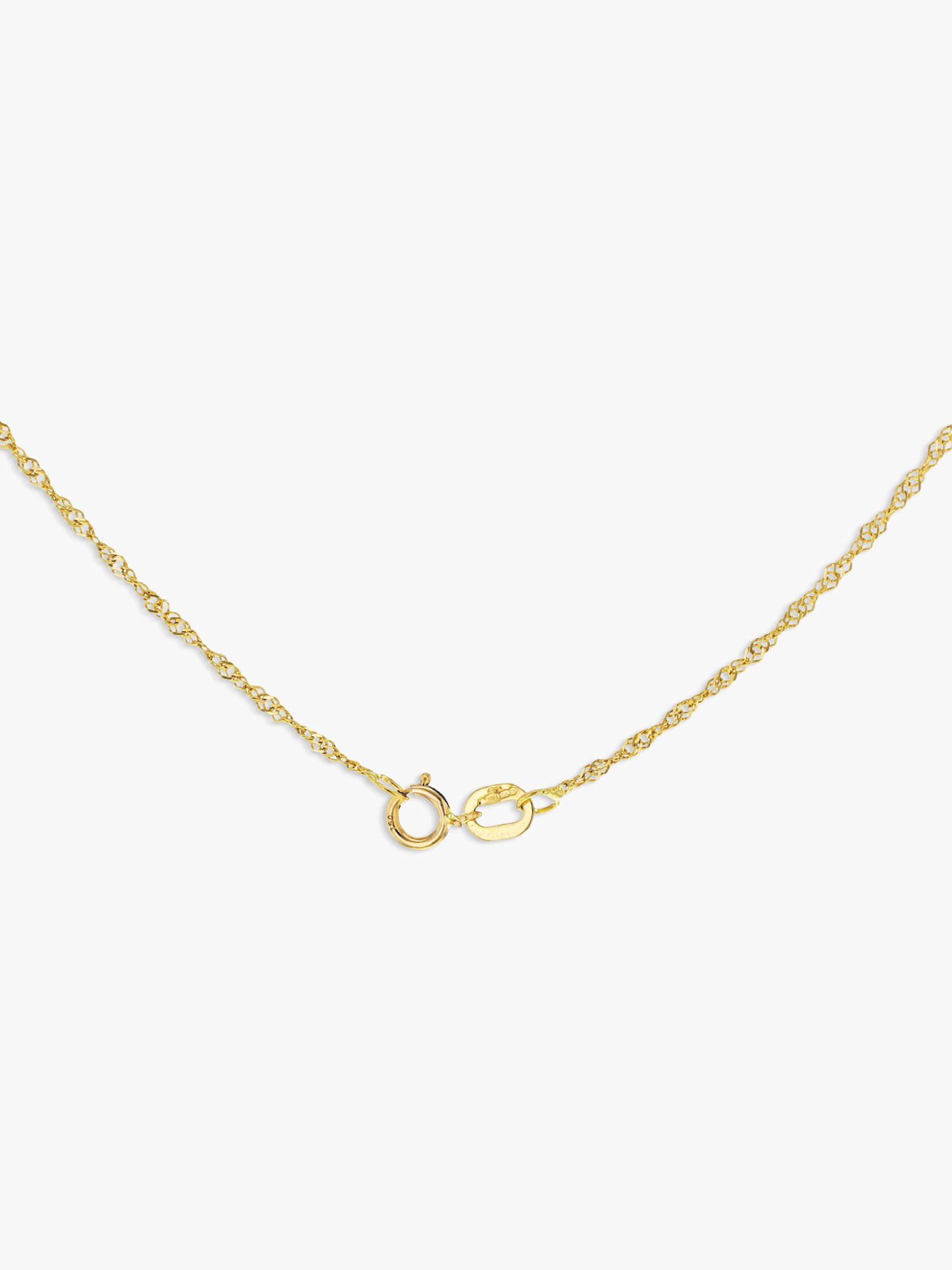 IBB 18ct Yellow Gold Twist Curb Chain Necklace, Yellow Gold