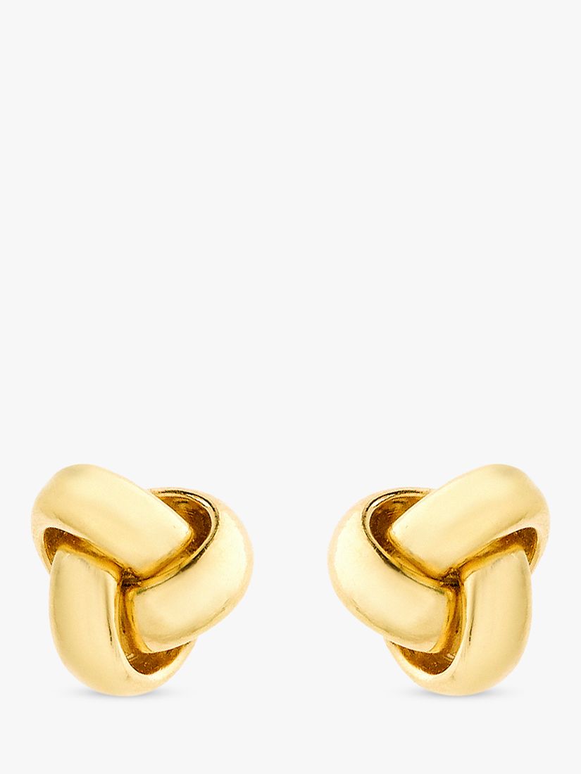IBB 18ct Yellow Gold Knot Stud Earrings, Yellow Gold at John Lewis ...