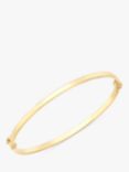 IBB 9ct Yellow Gold Rectangular Tube Oval Bangle