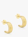 IBB 9ct Gold Half Band Earrings, Gold