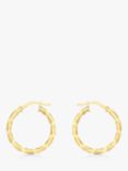 IBB 9ct Gold Twist Creole Earrings, Gold