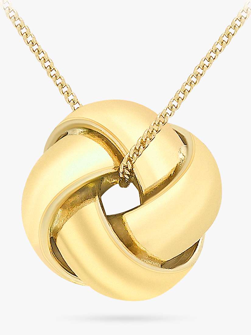 Buy IBB 9ct Gold Knot Pendant Necklace Online at johnlewis.com