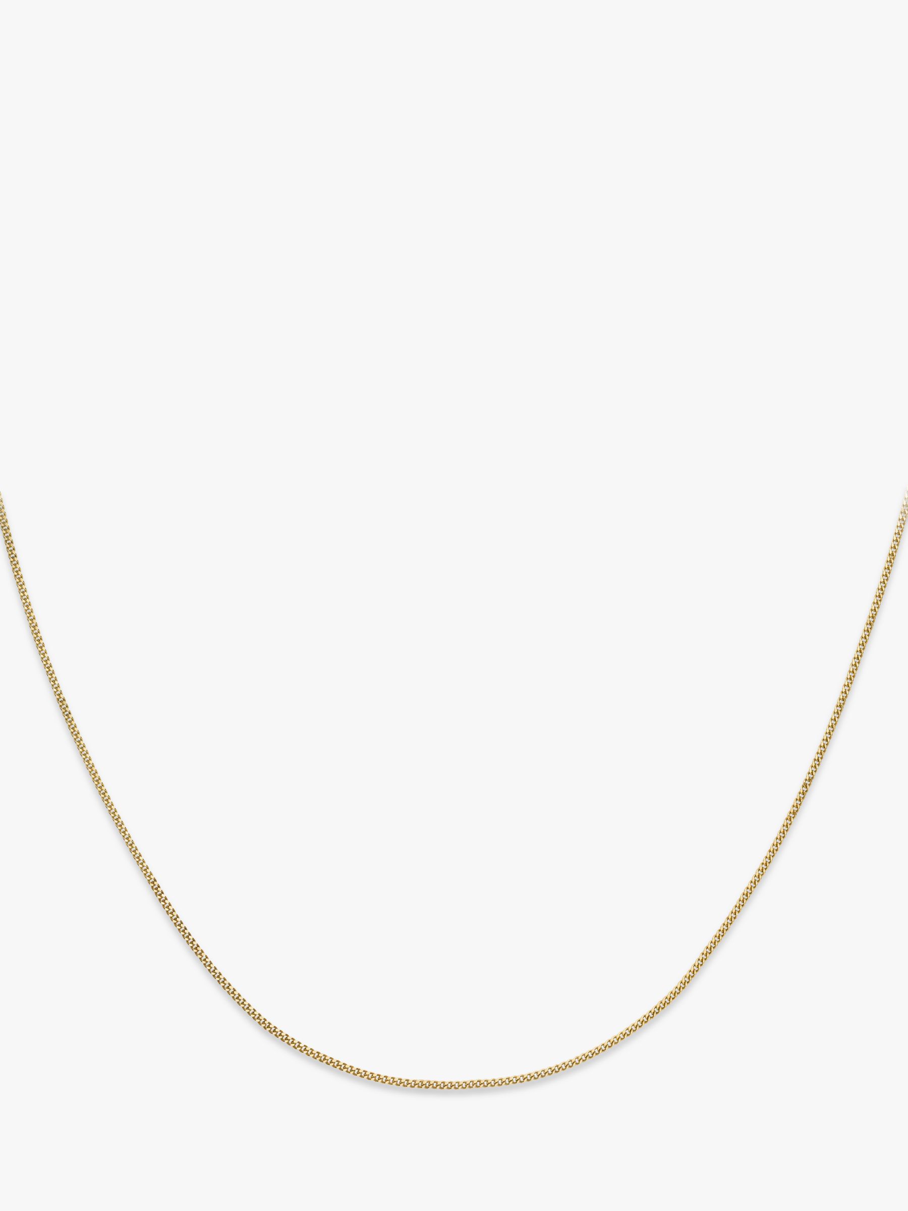 Buy IBB 18ct Gold Diamond Cut Fine Curb Chain Necklace Online at johnlewis.com