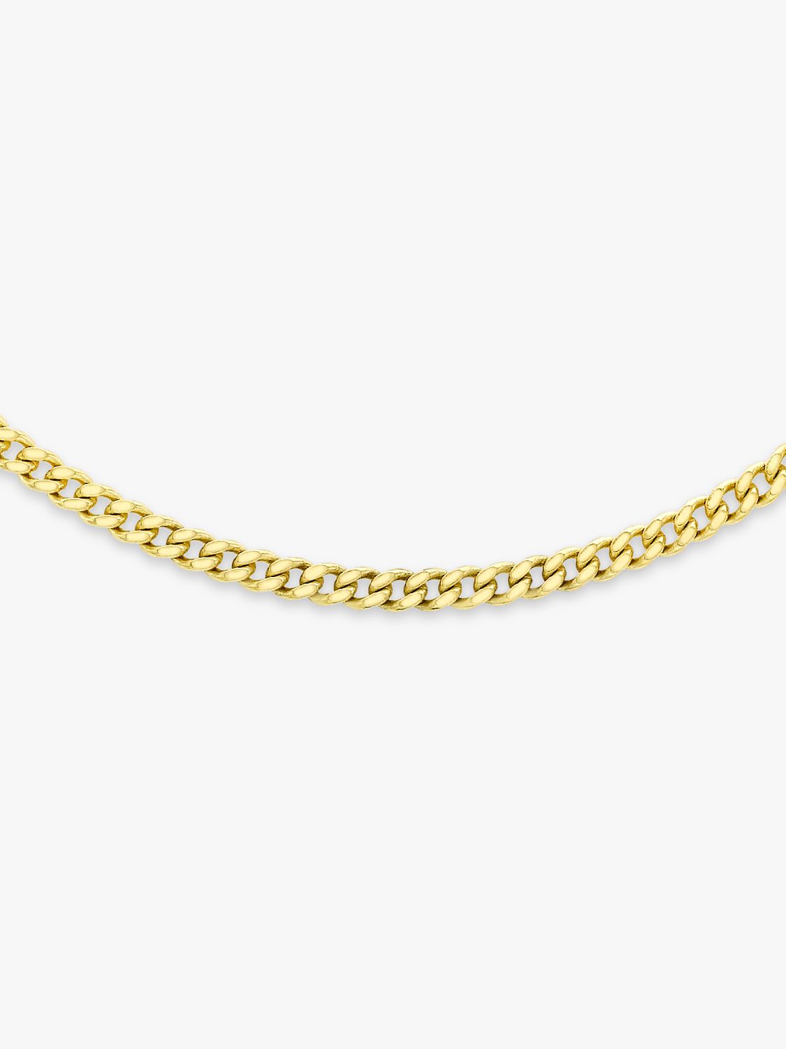 Buy IBB 18ct Gold Diamond Cut Fine Curb Chain Necklace Online at johnlewis.com