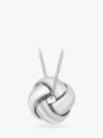 IBB 9ct White Gold Knot Pendant Necklace