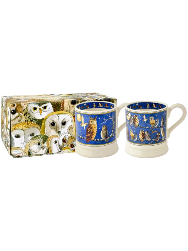 Emma Bridgewater Owls 1/2pt Mugs, Set of 2