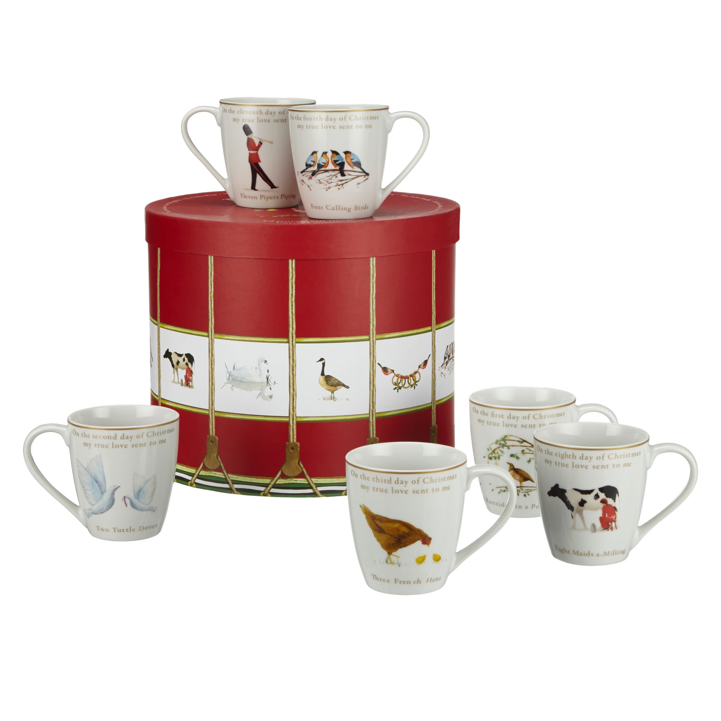 John Lewis 12 Days of Christmas Mug Set at John Lewis & Partners