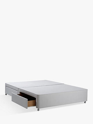 John Lewis & Partners Non-Sprung Ortho Divan Storage Bed, Stone Grey, Small Double