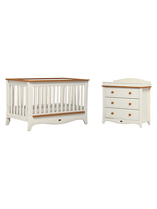 Boori Provence Convertible Plus Cotbed and 3-Drawer Dresser, Honey/Ivory
