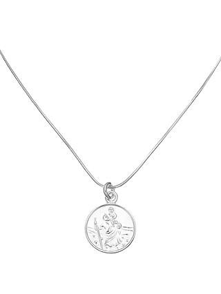 John Lewis & Partners Sterling Silver St. Christopher Necklace