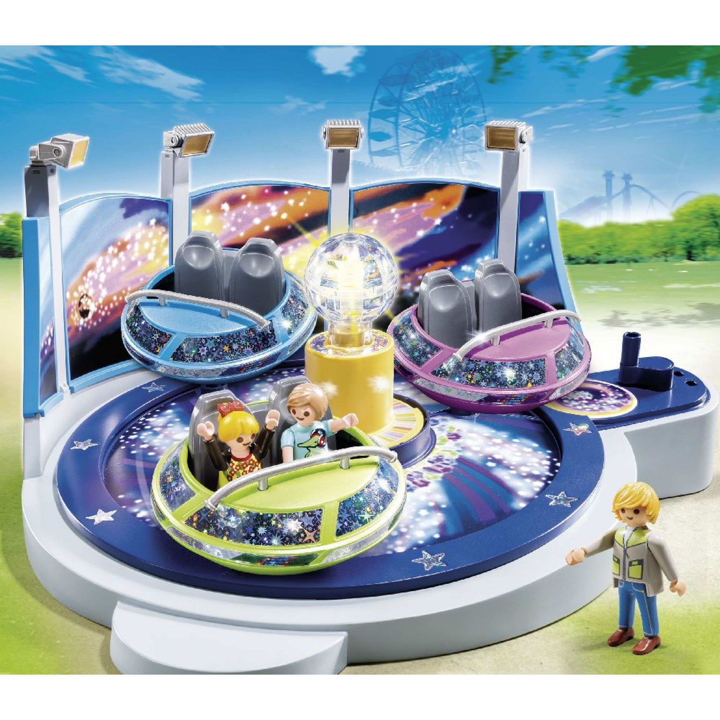 playmobil spinning spaceship ride