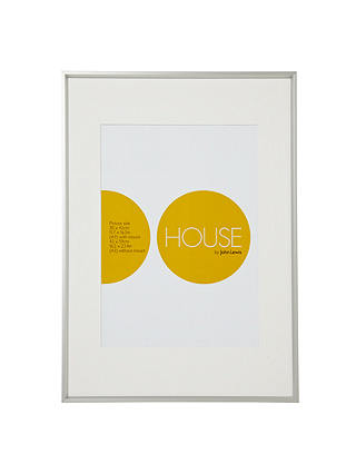 House by John Lewis Aluminium Photo Frame, A2 with A3 Mount, Silver