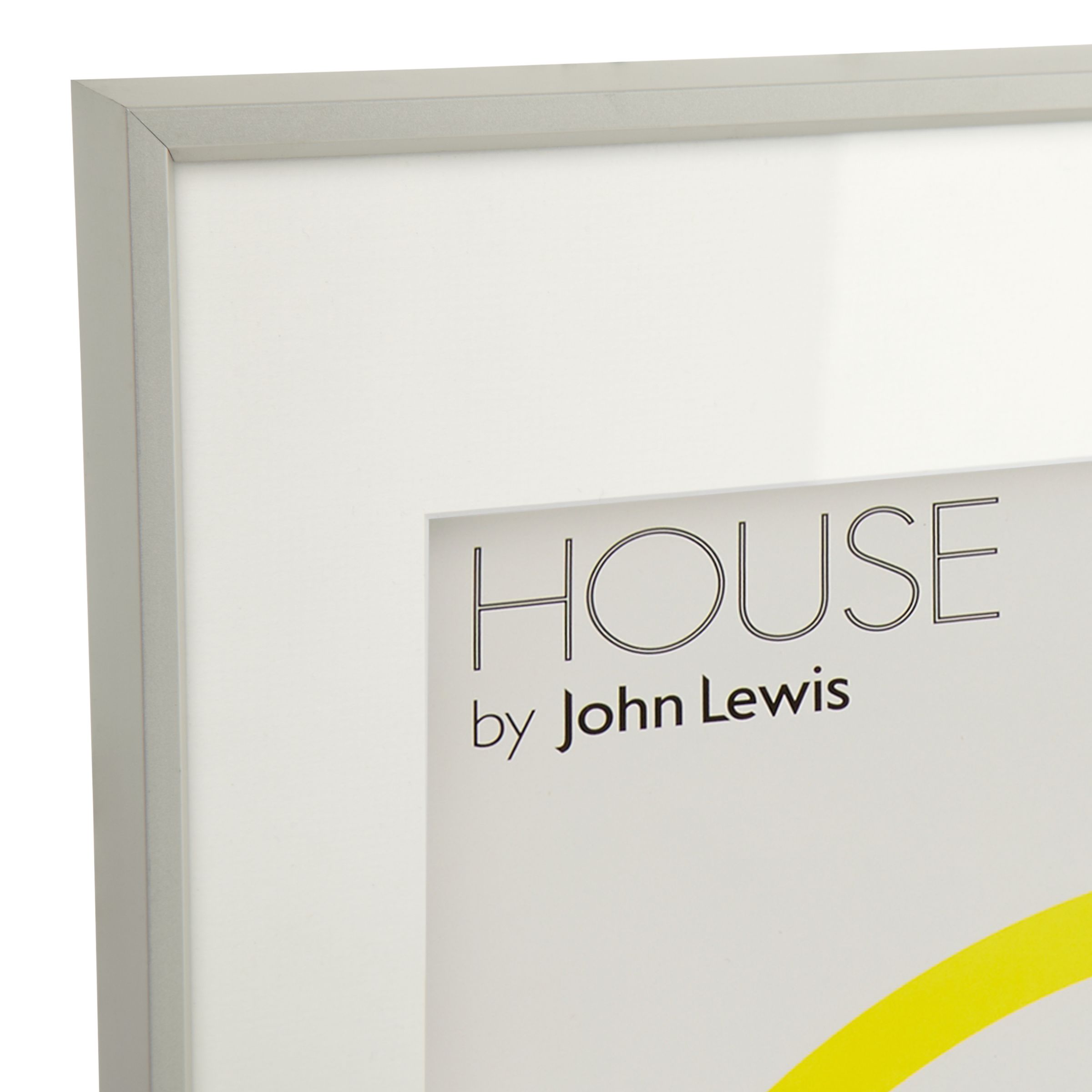 House by John Lewis Aluminium Photo Frame, A3 with A4 Mount, Silver at