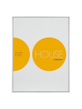 House by John Lewis Aluminium Photo Frame, 18 x 24" (45 x 60cm), Silver