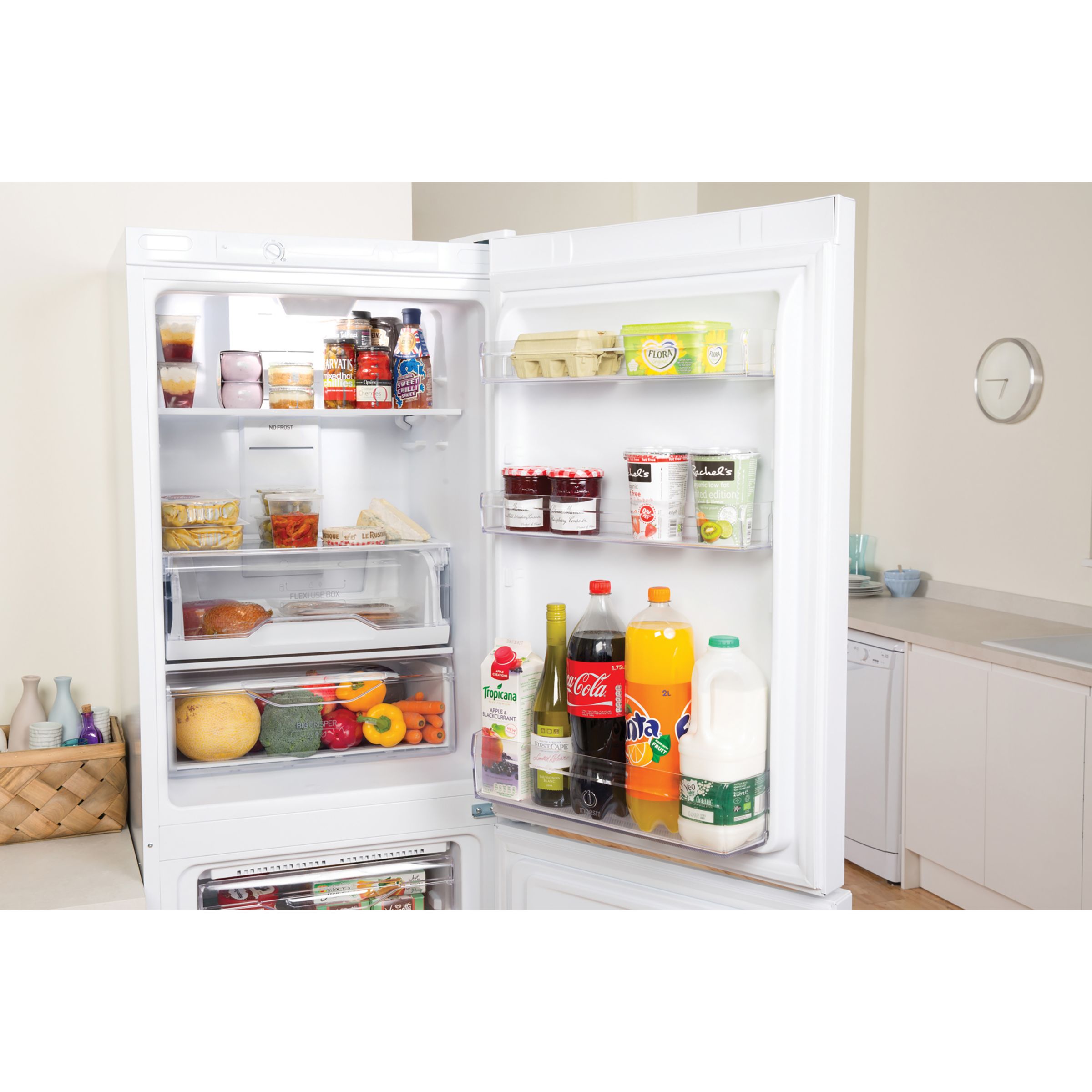 Indesit LD85F1W Freestanding Fridge Freezer, A+ Energy Rating, 60cm ...