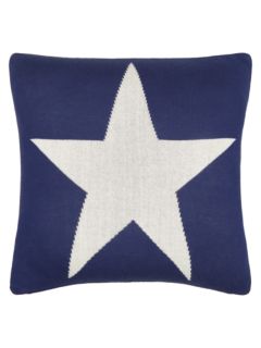 John Lewis Stars & Stripes Cushion, Red/Blue