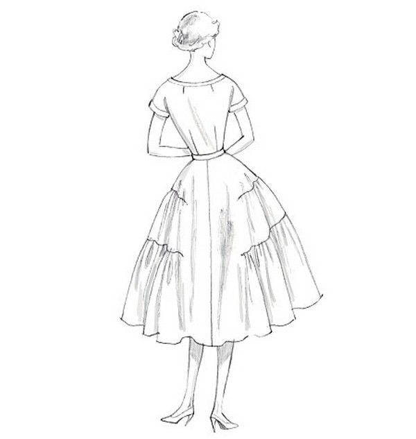 Vogue Women's Vintage Dress and Belt Sewing Pattern, 9106