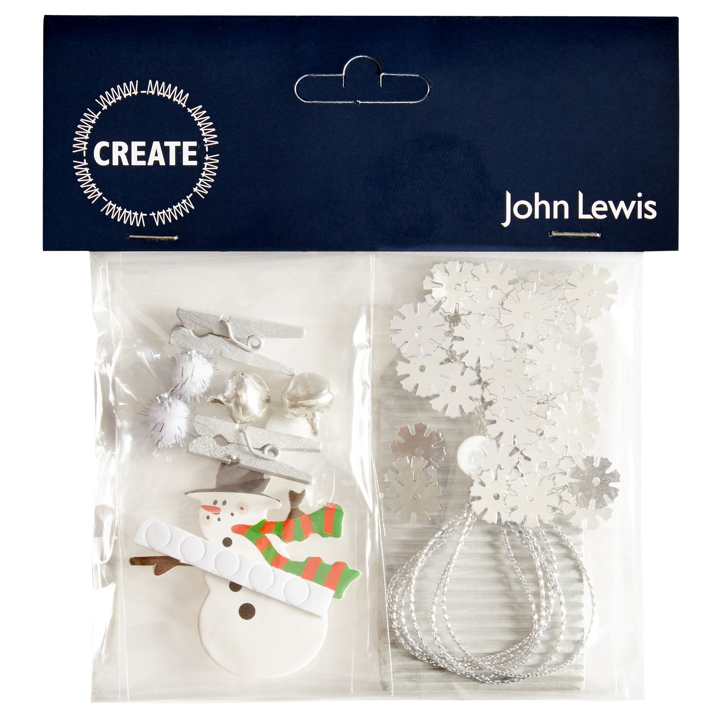 Download John Lewis Diy Christmas Snowman Kit Pack Of 4 At John Lewis Partners PSD Mockup Templates