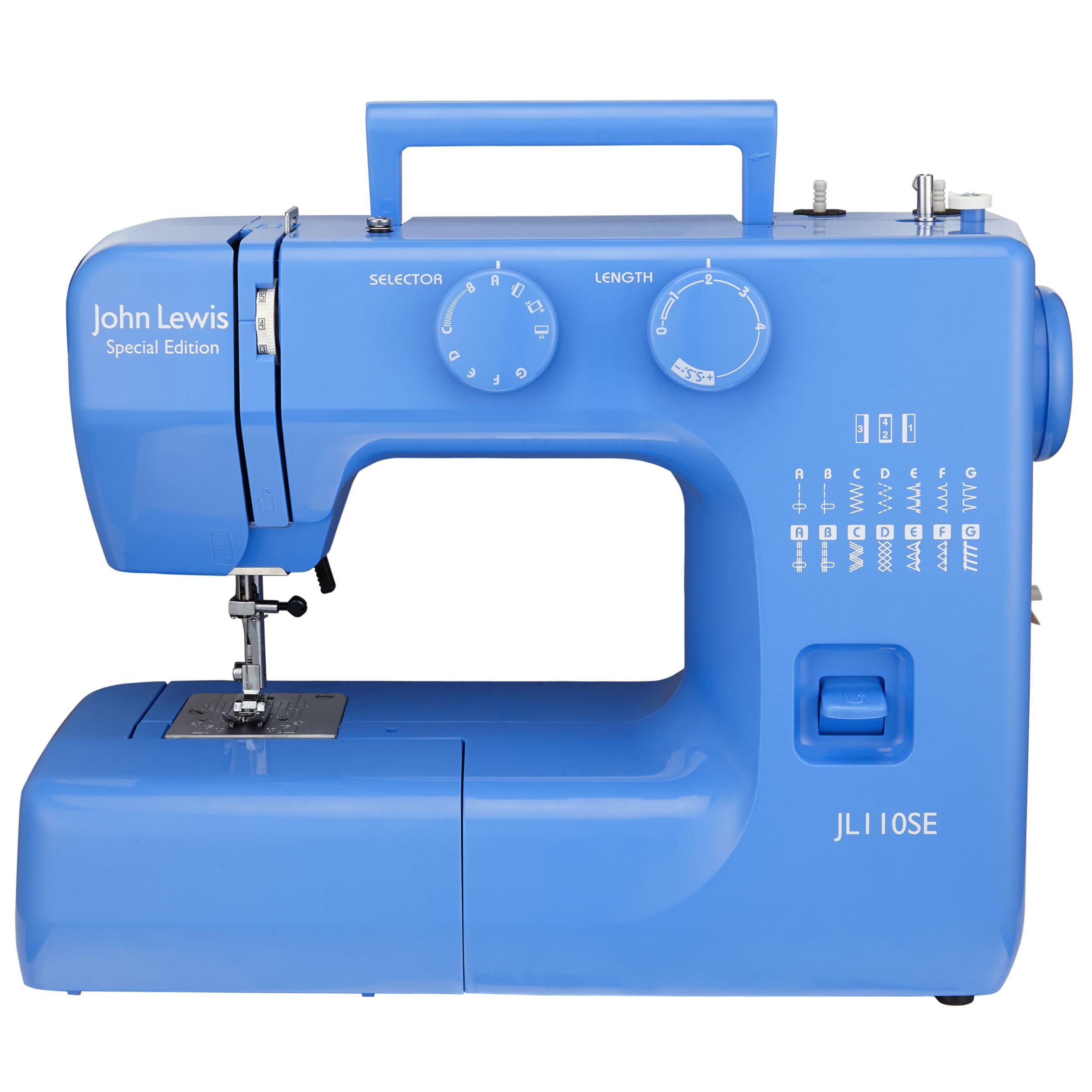 John Lewis JL110 Sewing Machine, Cornflower Blue