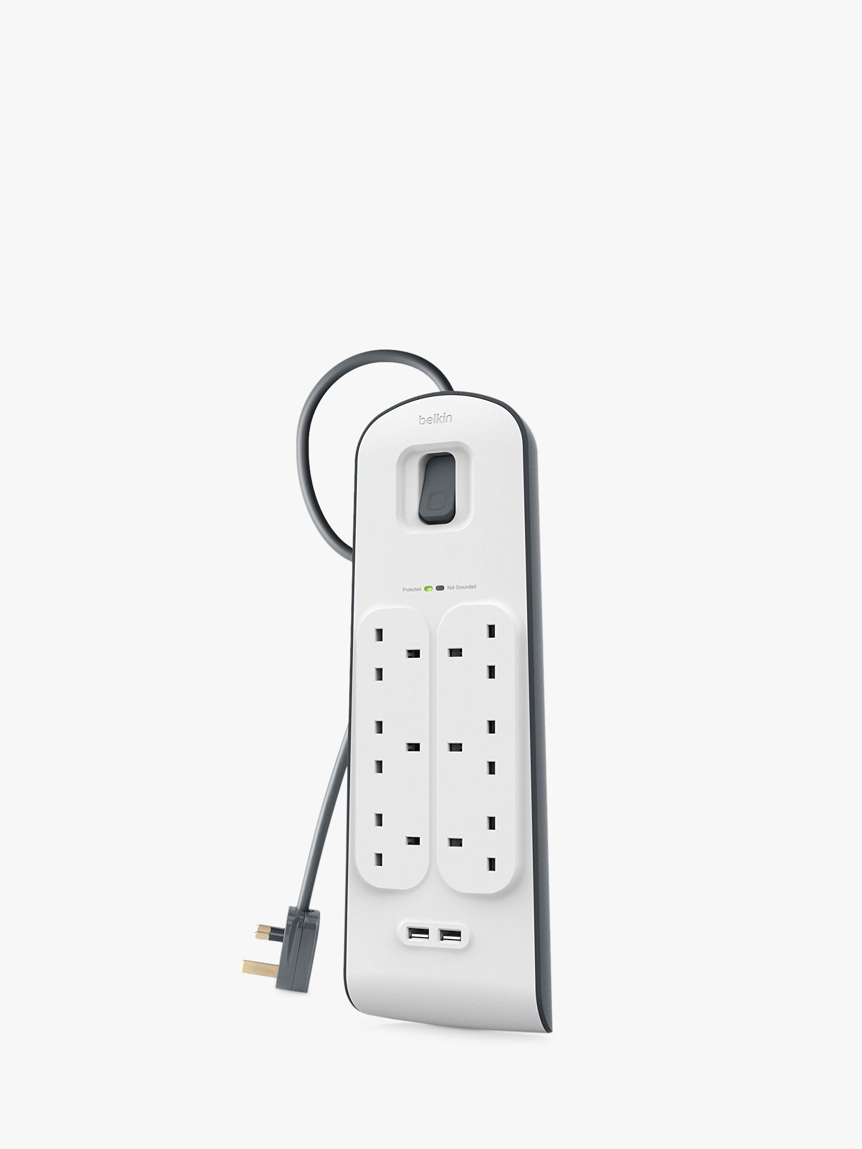 Belkin 6 Outlet Surge Protection Extension Lead With X2 Usb 2 4