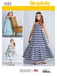 Simplicity Girls' Ruffle Detail Summer Dresses Sewing Pattern, 1121