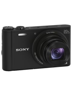 Sony Cyber-Shot WX350 Compact Camera, HD 1080p, 18.2MP, 20x Optical Zoom, Wi-Fi, NFC, 3" LCD Screen, Black
