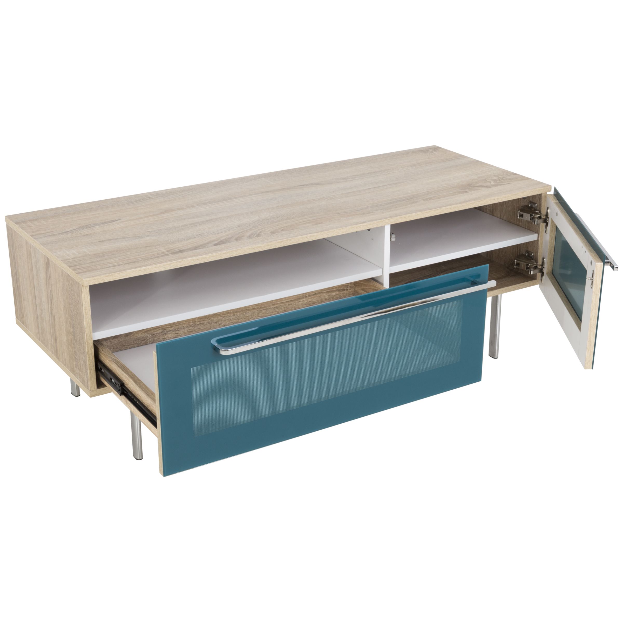 John Lewis Scandi TV Stand For TVs Up to 60", White Oak at John Lewis