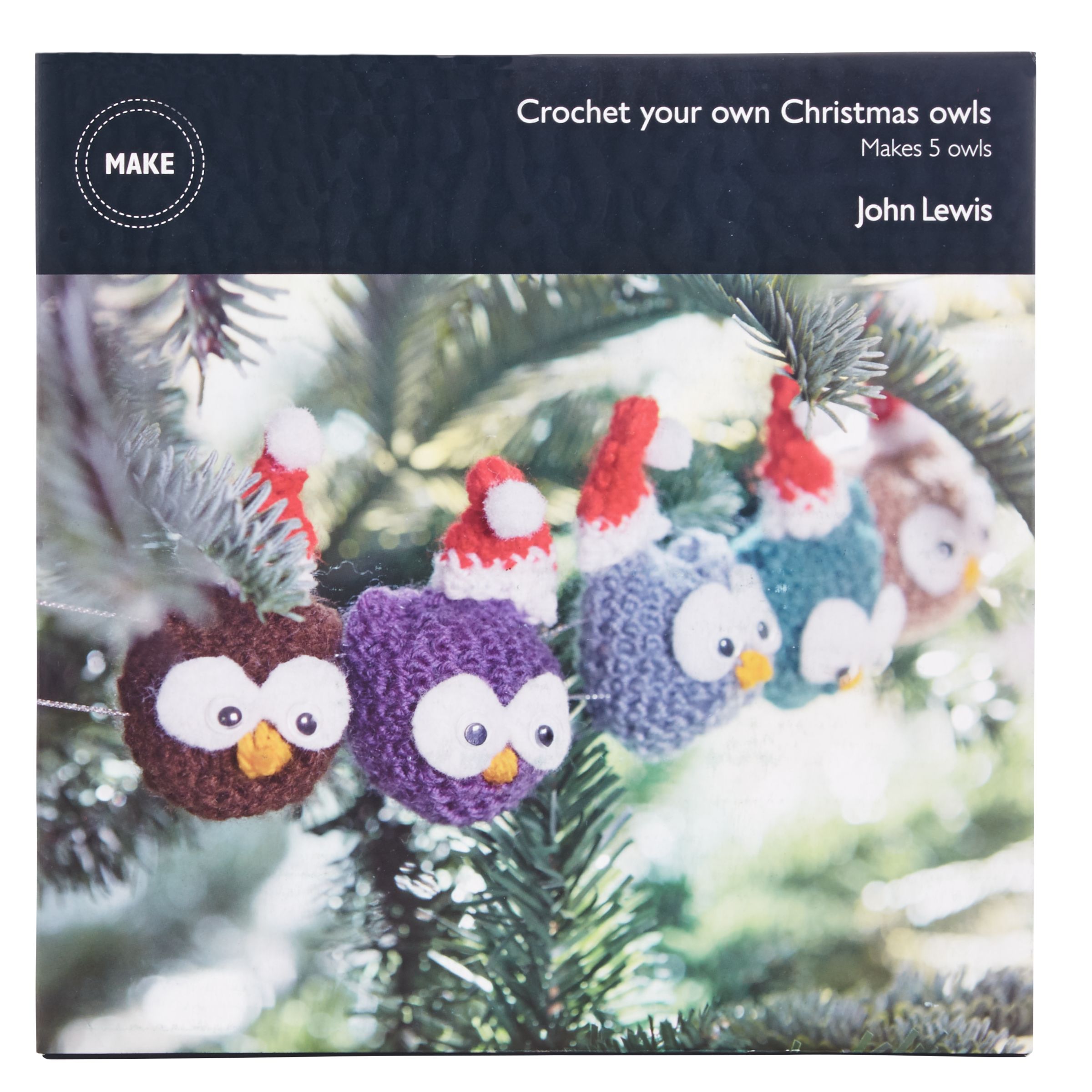 Download John Lewis Make Your Own Crochet Christmas Owls Craft Kit At John Lewis Partners PSD Mockup Templates