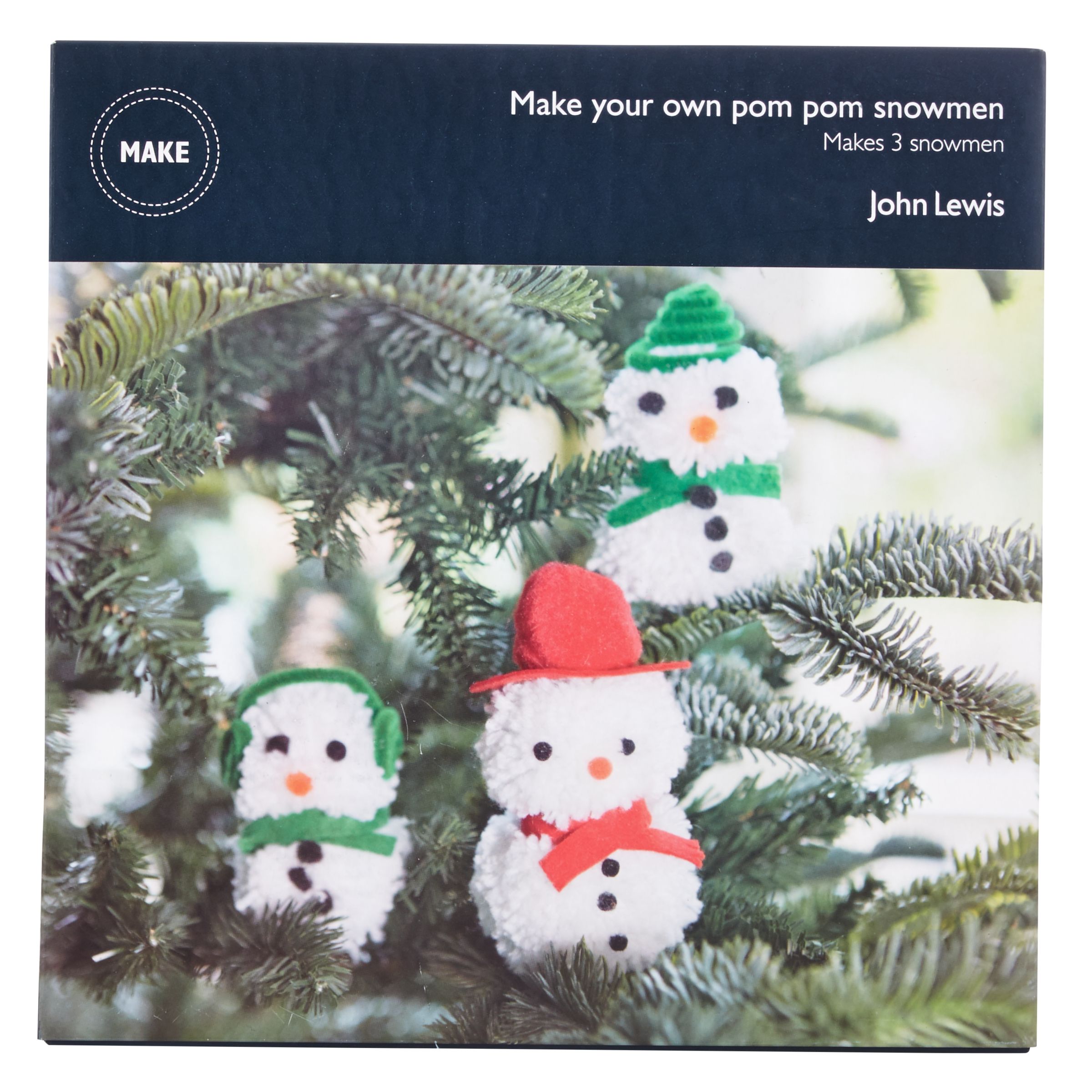 Download John Lewis Make Your Own Pom Pom Snowmen Craft Kit At John Lewis Partners PSD Mockup Templates