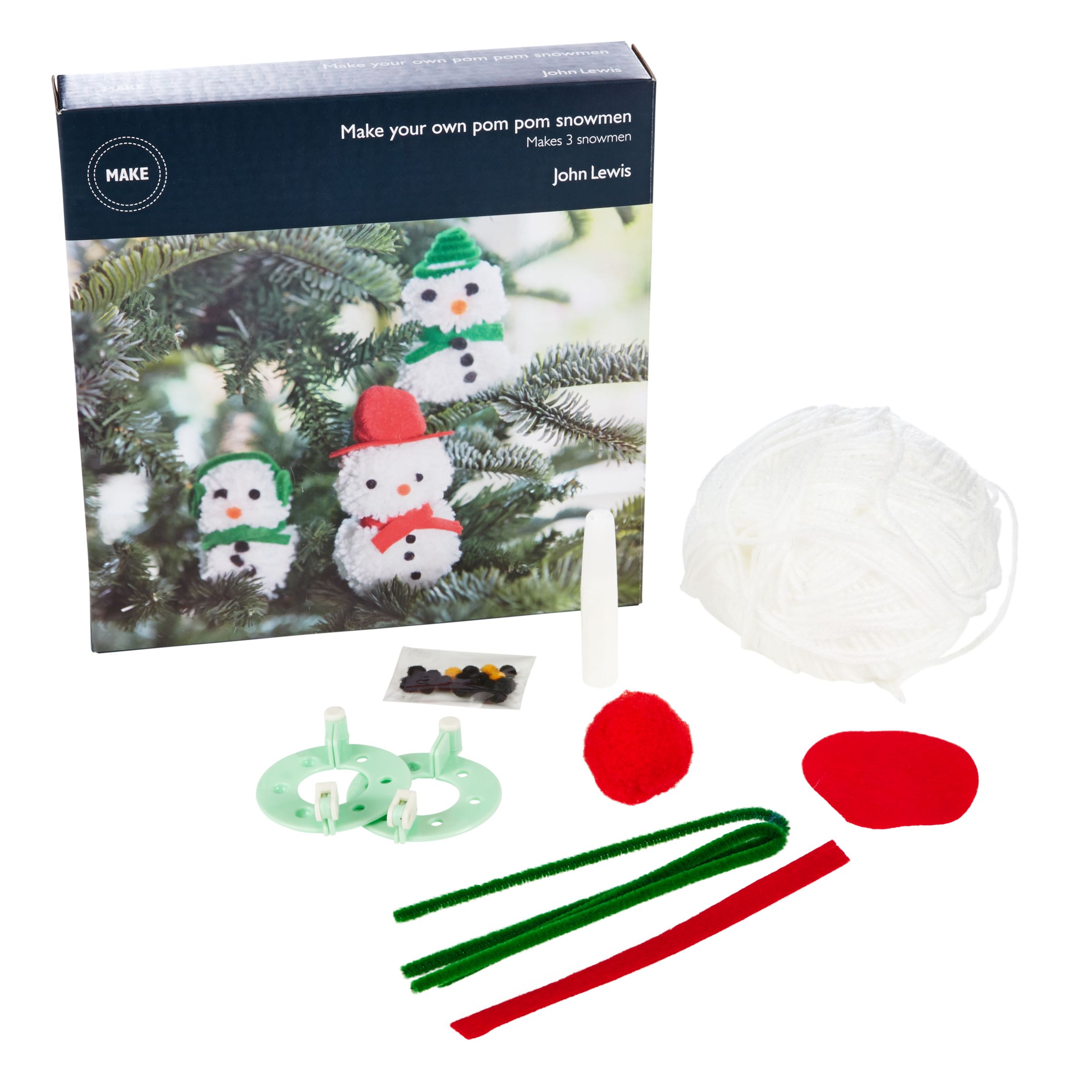 Download John Lewis Make Your Own Pom Pom Snowmen Craft Kit At John Lewis Partners PSD Mockup Templates