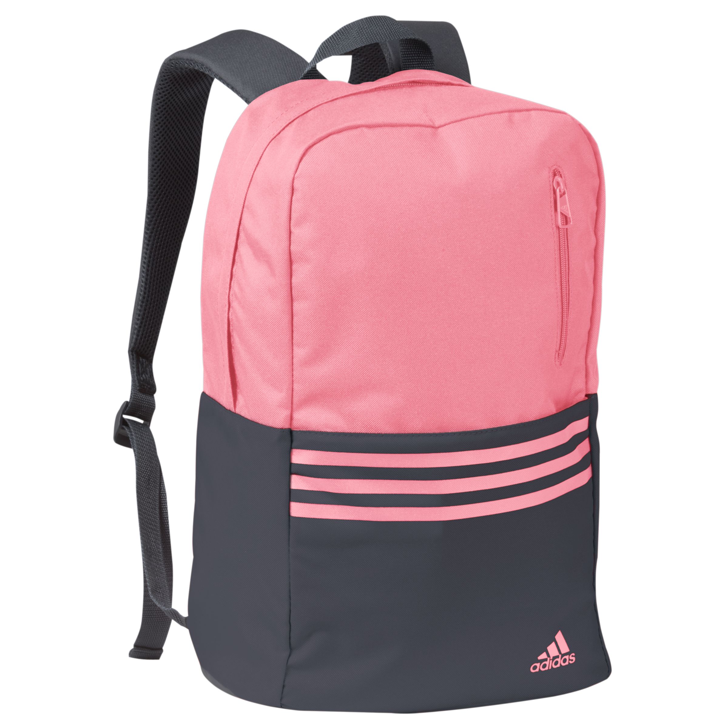 adidas grey and pink backpack