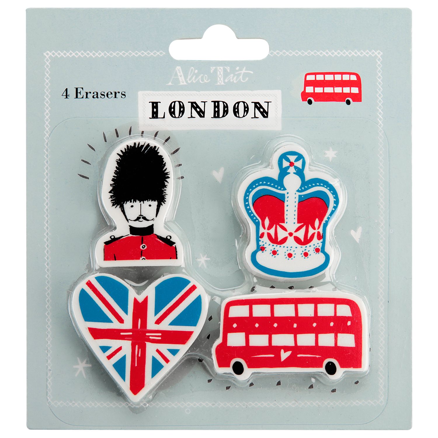 Alice Tait London Eraser Set (£5.50)
