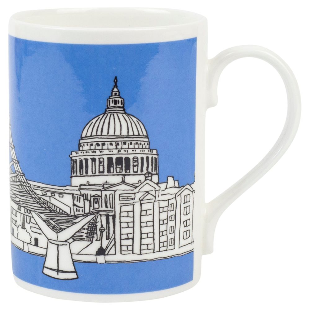 Emmeline Simpson Millenium Bridge Mug, Blue (£10.50)