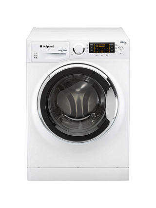 Hotpoint RPD9647JX Ultima S-Line Freestanding Washing Machine, 9kg Load, A+++ Energy Rating, 1600rpm Spin, White / Stainless Steel